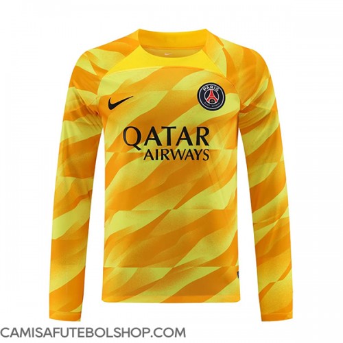 Camisa de time de futebol Paris Saint-Germain Goleiro Replicas 3º Equipamento 2023-24 Manga Comprida